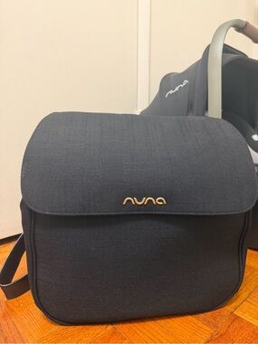 Nuna Black Baby Bag - Stylish Crossbody Diaper Bag